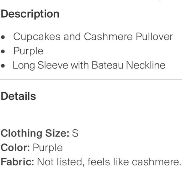 Cupcake & Cashmere Pink Knit Pullover Small - Picture 7 of 7